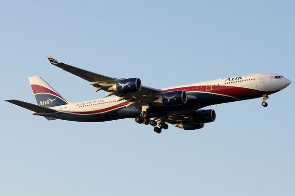 Arik_Air_Hifly_A340-500_CS-TFW_in_LHR