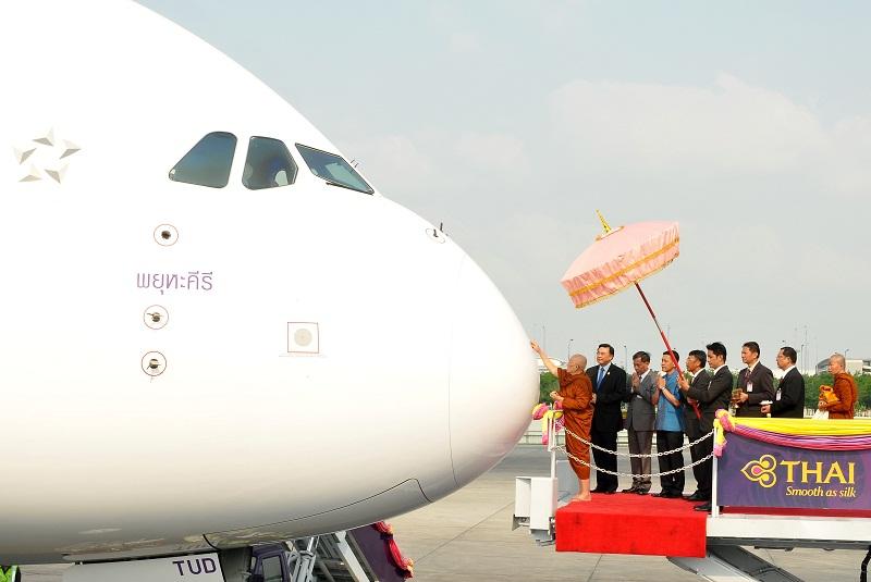 THAI Holds Aircraft Anointing Ceremony for Airbus A330-300 and Airbus&nbsp;A380-800.