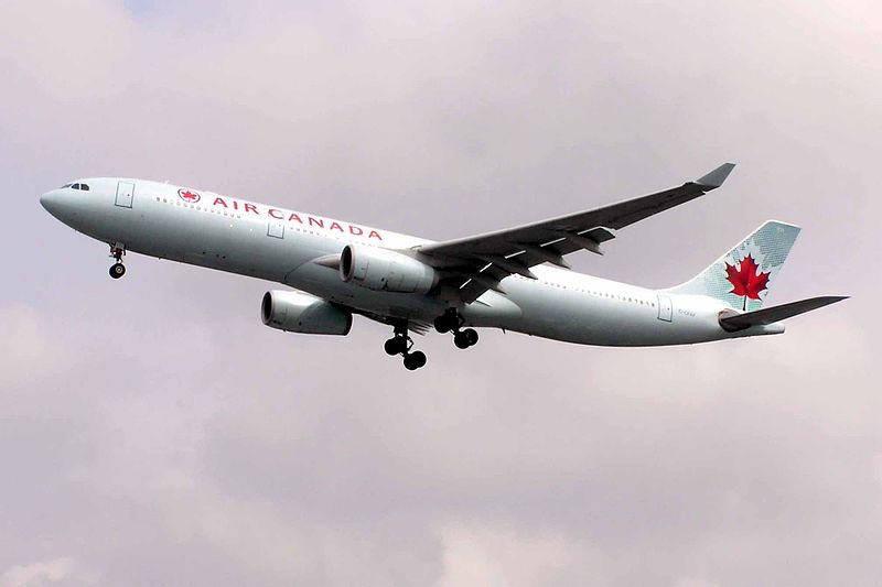 Air Canada Airbus A330-300 (registration C-CFAF) landing at London Heathrow Airport. Author: Adrian Pingstone