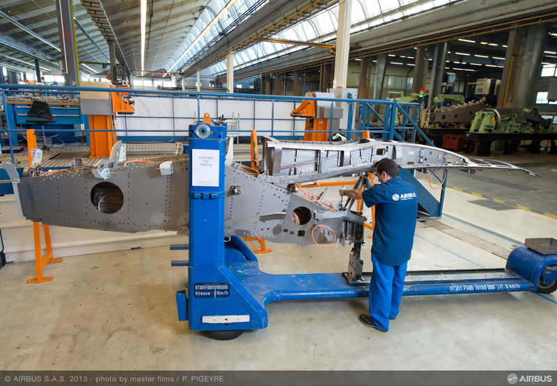 A320neo programme starts first major-component&nbsp;assembly.