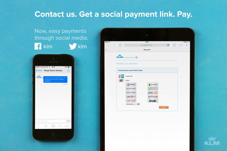 KLM Introduces Payment via Facebook and&nbsp;Twitter.