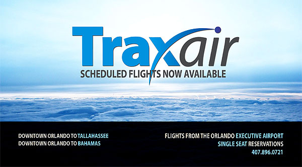 Trax Air Announces Scheduled Service For Orlando In&nbsp;2015