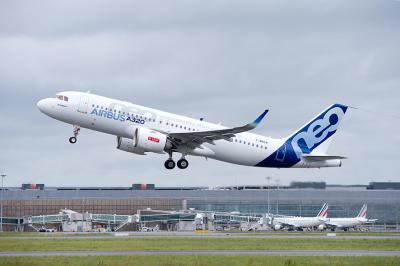 Successful first flight of LEAP-powered Airbus A320neo, with Safran engines and&nbsp;systems.