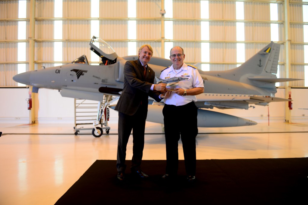 Embraer Defense & Security delivers the first modernized AF-1B jet fighter to the Brazilian&nbsp;Navy.