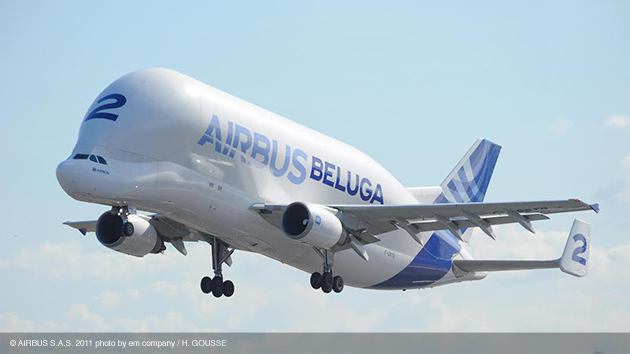 The Beluga fleet is responsible for transporting aircraft parts between Airbus facilities. (Photo courtesy of Airbus)