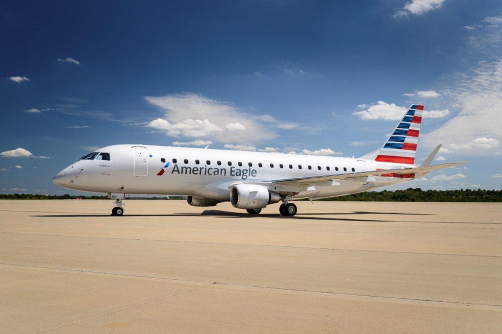 American’s E-175s feature a two-class configuration with 12 First Class seats and 64 Main Cabin seats.
