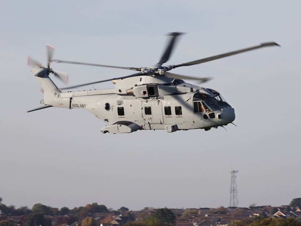Leonardo: first Royal Navy AW101 Merlin Mk4 makes its maiden&nbsp;flight